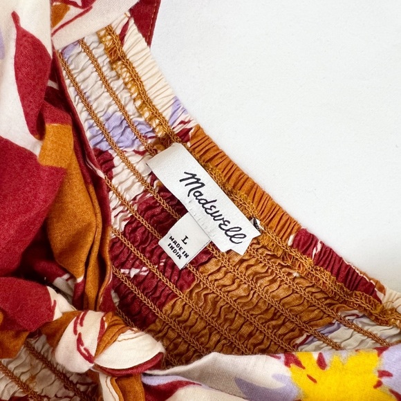 Madewell Island Magnolias Tie-Front Cover-Up Jumpsuit L - Picture 9 of 10